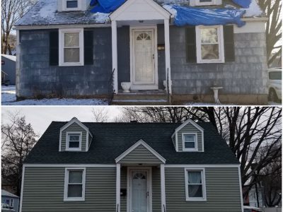 Before and After Roofing and Siding Services