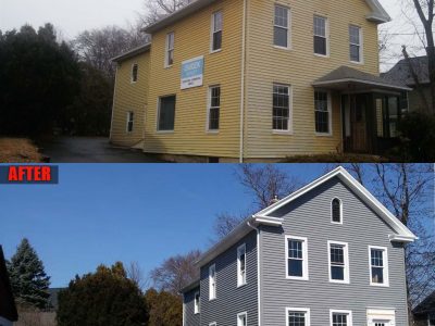 Before and After Residential Siding Replacement