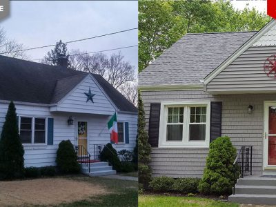 Before and After Roofing and Siding Replacement