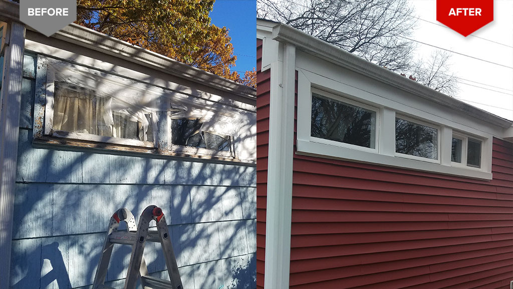 Before and After Siding and Window Replacement